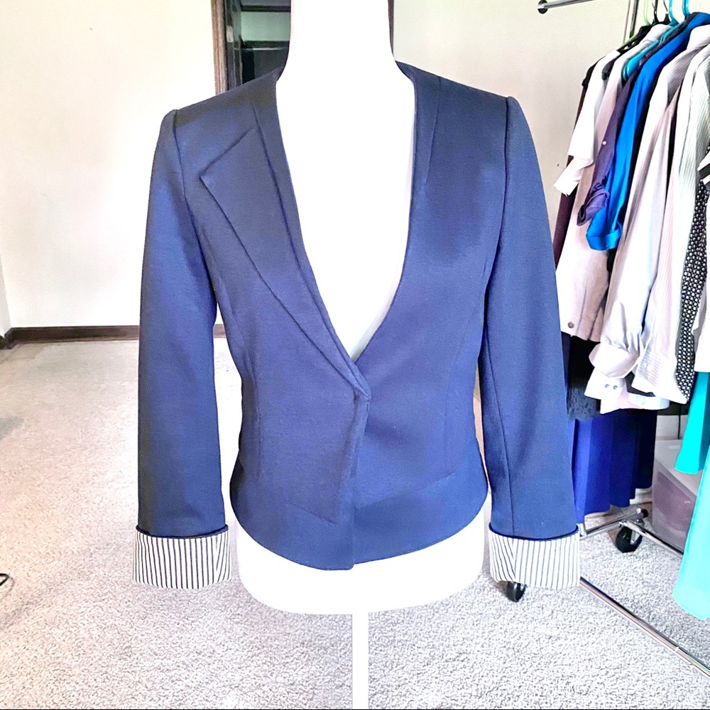 Korean Fashion Origami Design One Button Blazer